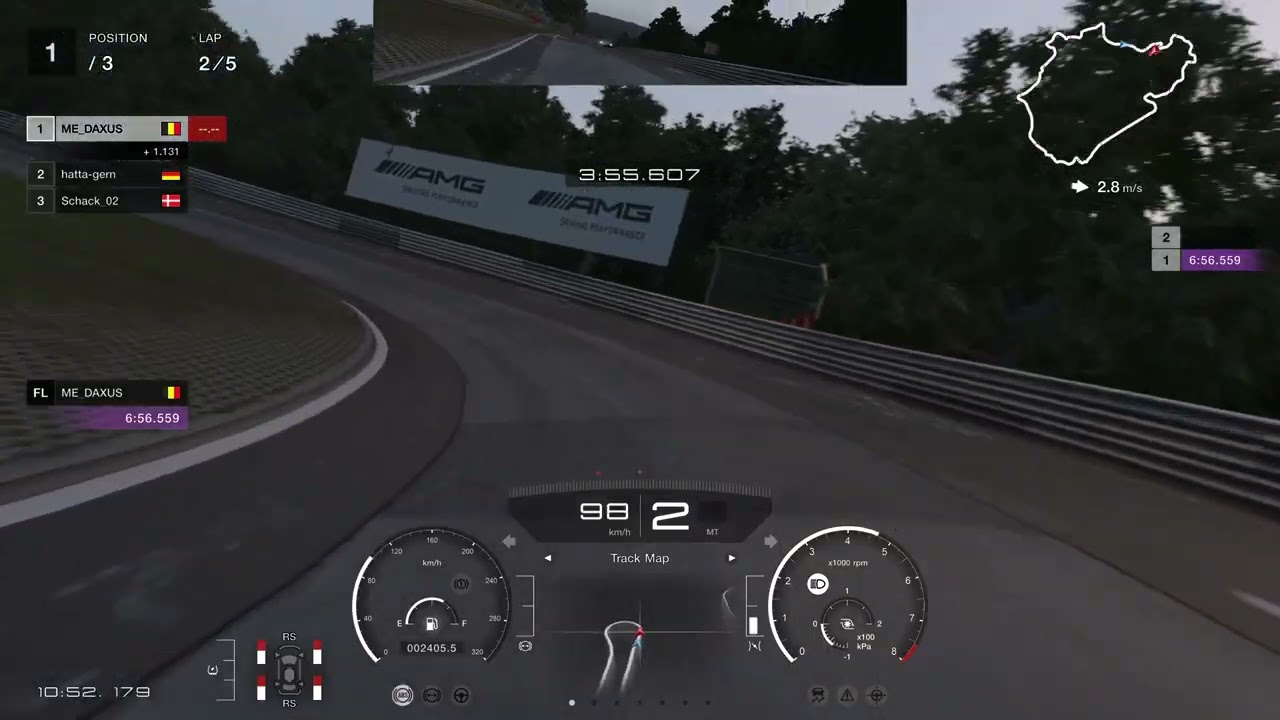GT7 5 laps with rain in the dark