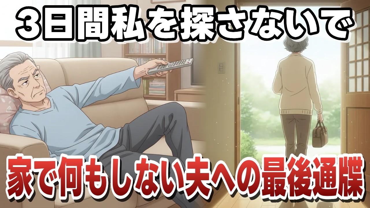 【シニアエッセイ】「飯はまだか？」定年退職した夫の支配に、68歳の私は3日間の家出を決意しました。