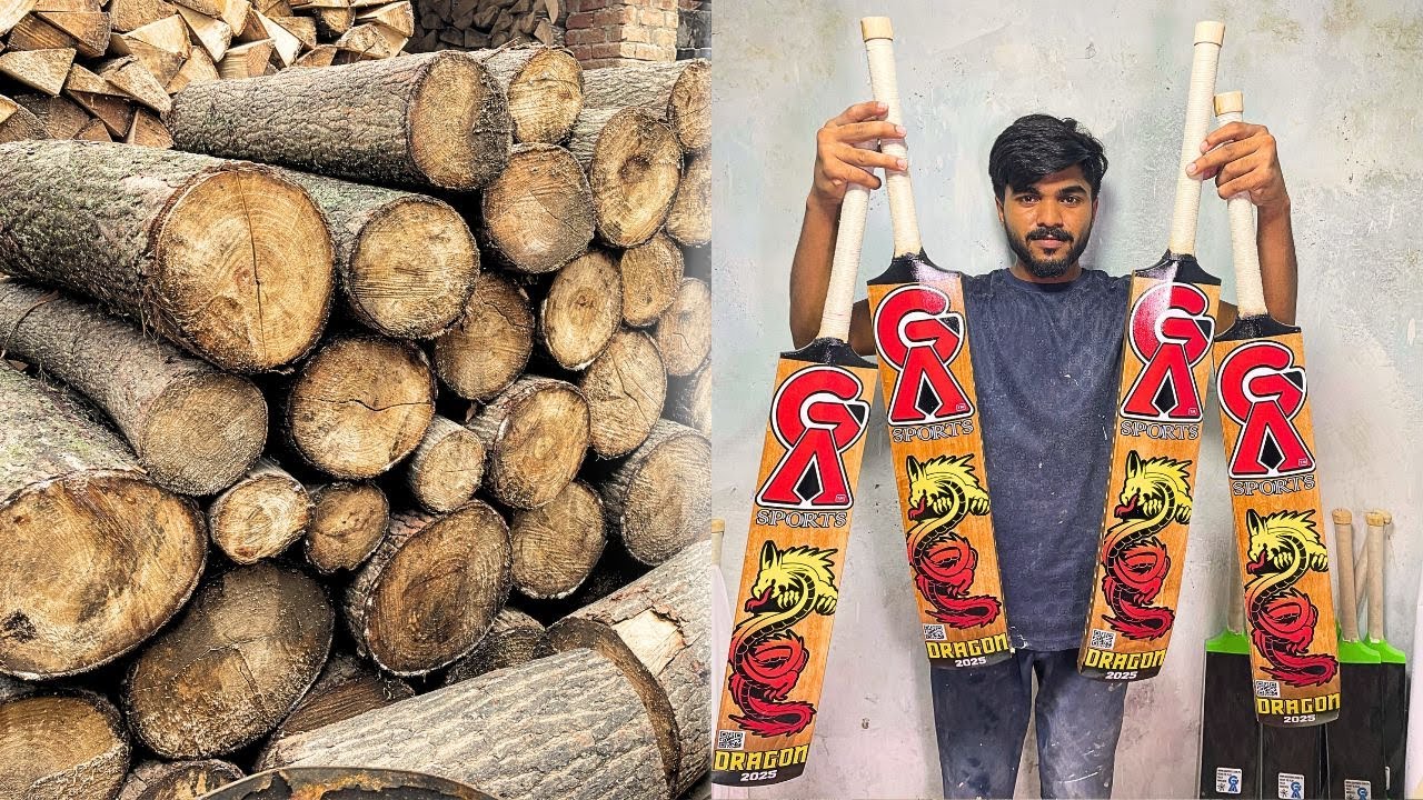 How a Cricket Bat Is Made from a Tree. #amazingmanufacturing 