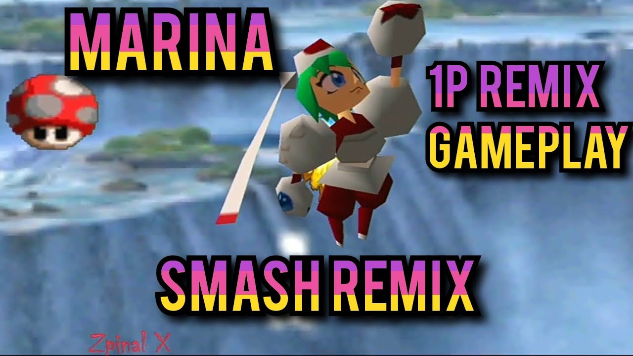 SMASH REMIX - MARINA 1P REMIX GAMEPLAY - HD