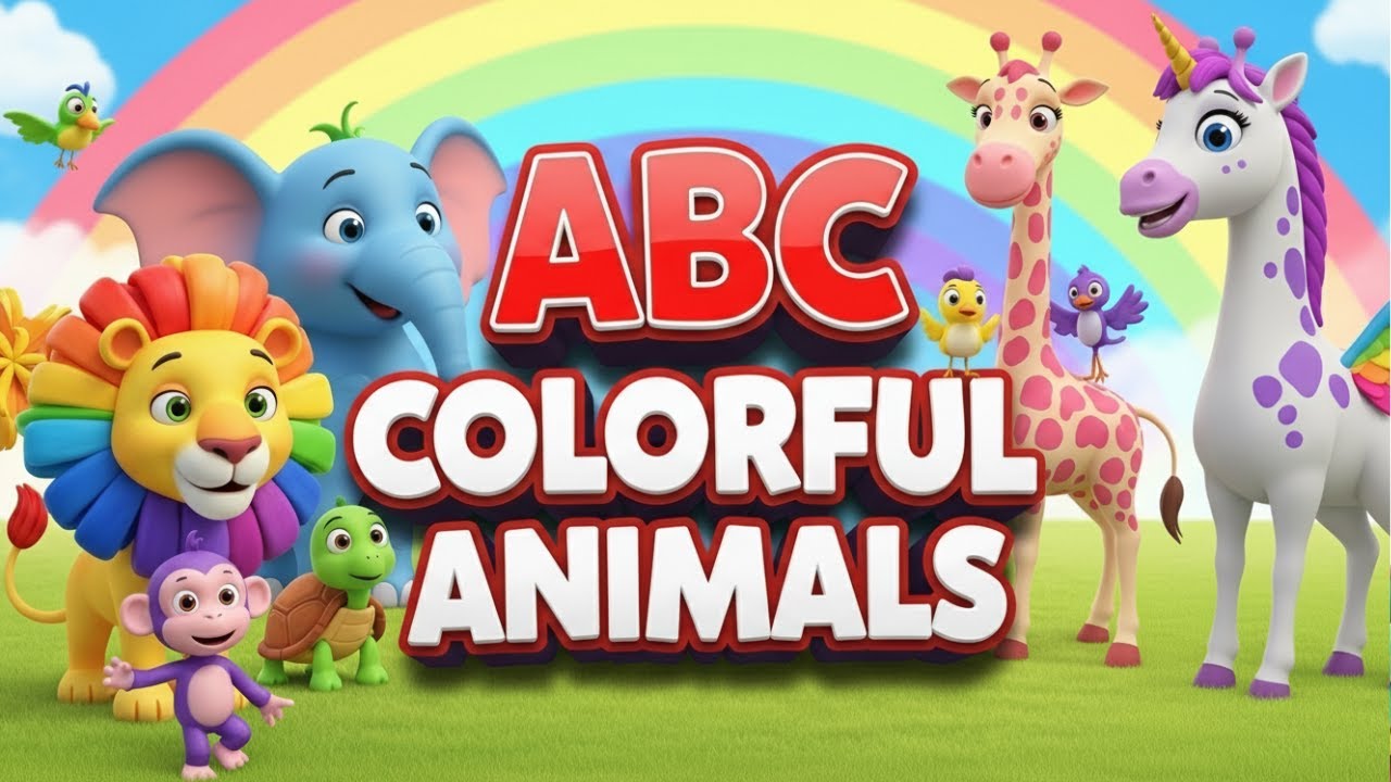 ABC Colorful Animals | Learn A to Z Colorful Animals for Kids | ABC Spotlight