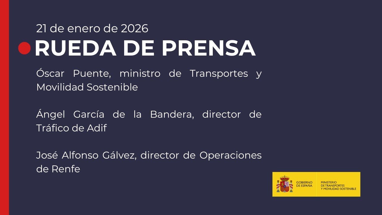 Rueda de prensa del ministro de Transportes y Movilidad Sostenible, Óscar Puente
