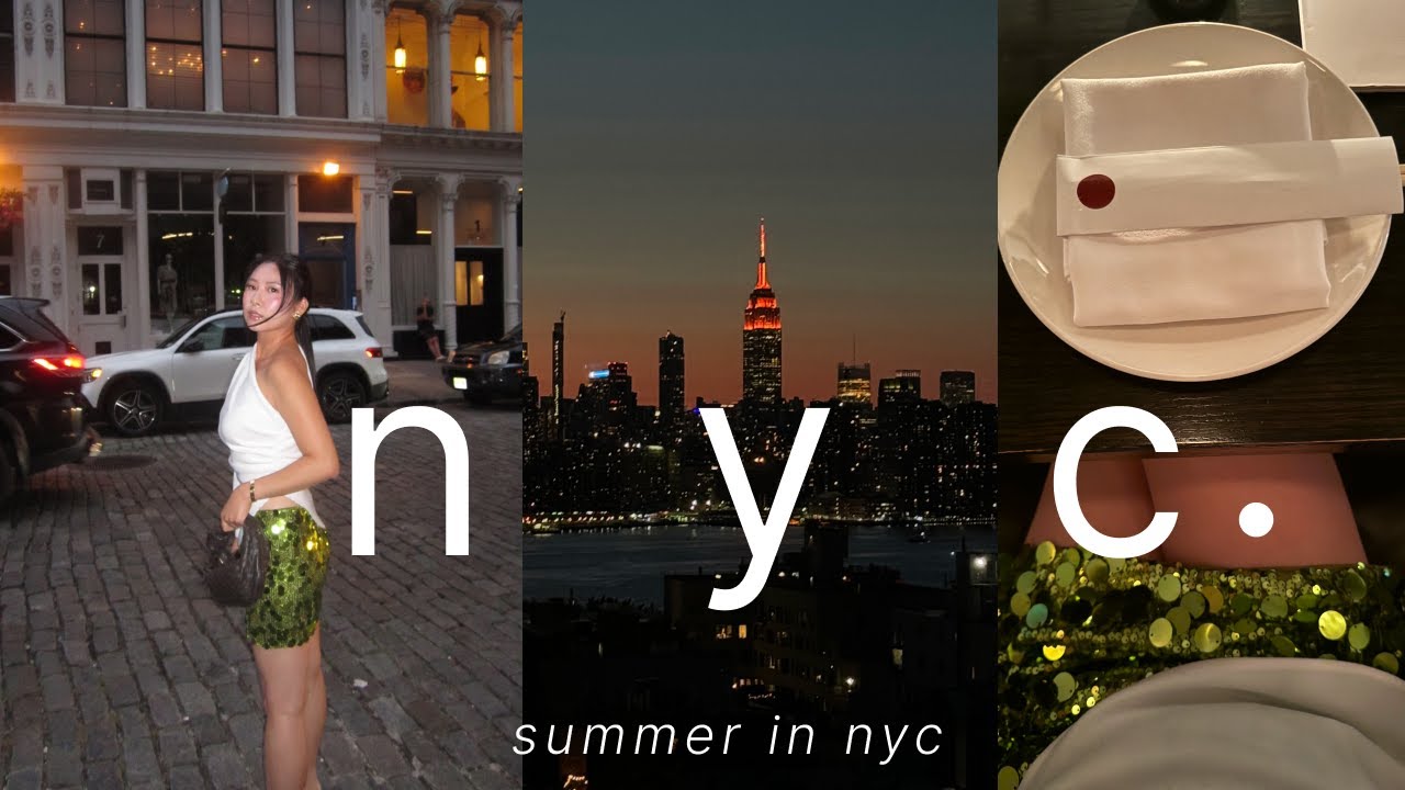 NYC SUMMER VLOG | girls night out, rooftop bar, fuze house, date night, and  ysl beauty