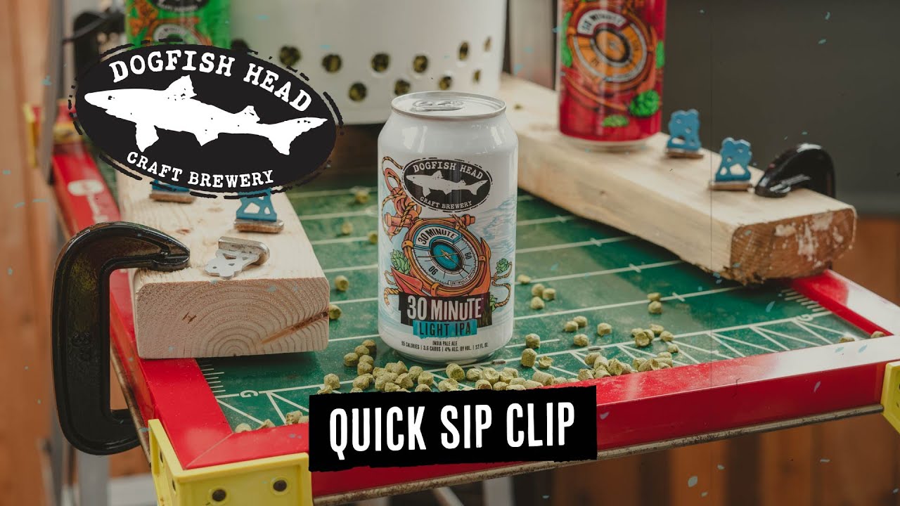 Dogfish Head Quick Sip Clip: 30 Minute Light IPA