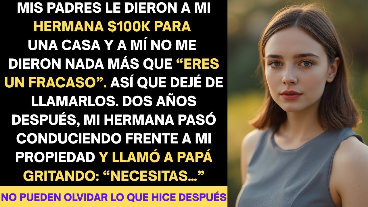 Mis padres le dieron $100,000 a mi hermana; a mí solo “fracaso”… me quedé con el terreno