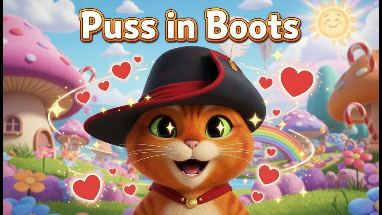 Puss in Boots Song for Kids | Fairy Tale Song | Cute Kids Music | Kids Songs & Nursery Rhymes