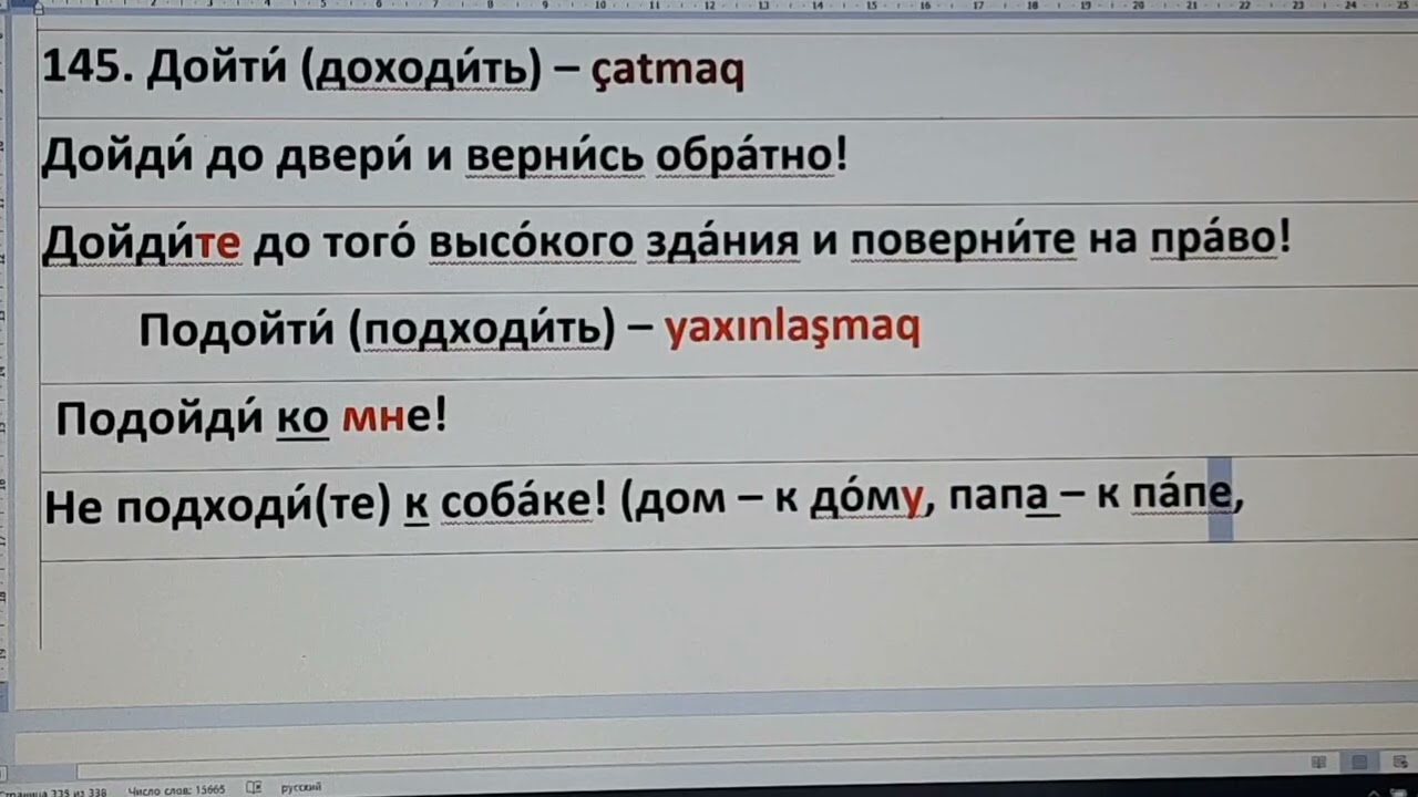 Əmr, xahiş feilləri. 24 hissə