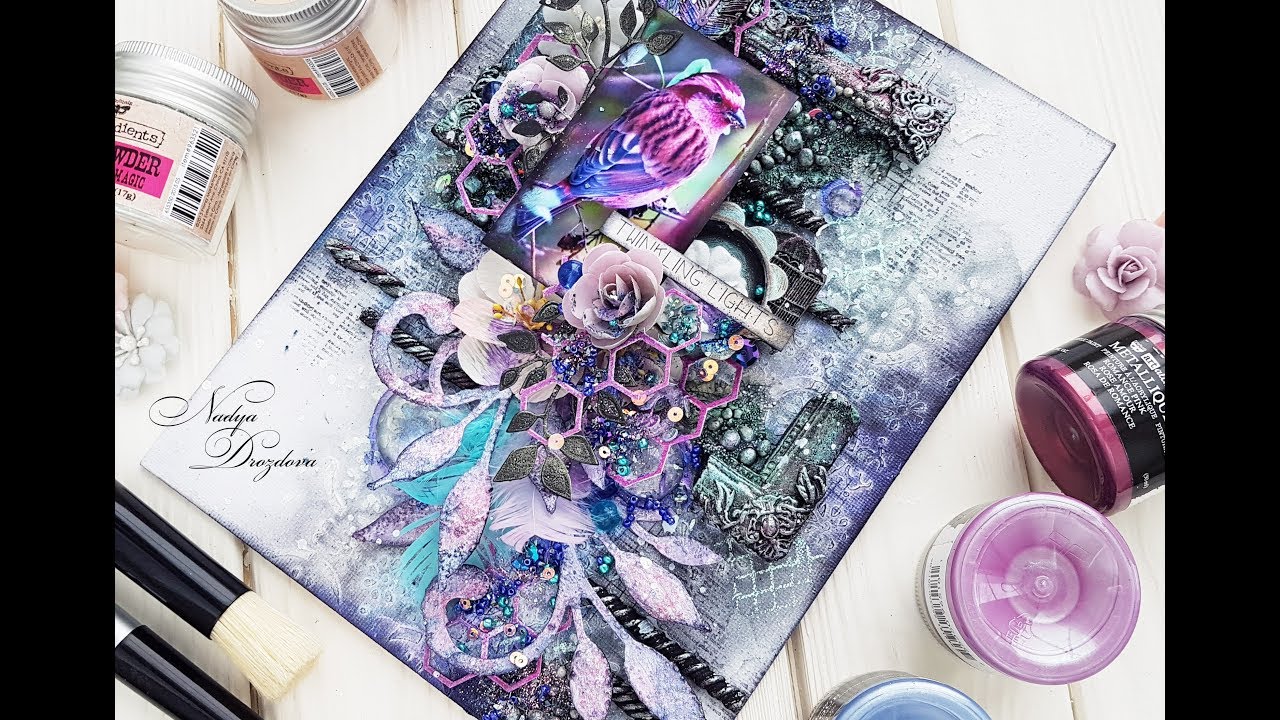 Step-by-Step tutorial mixed-media canvas 