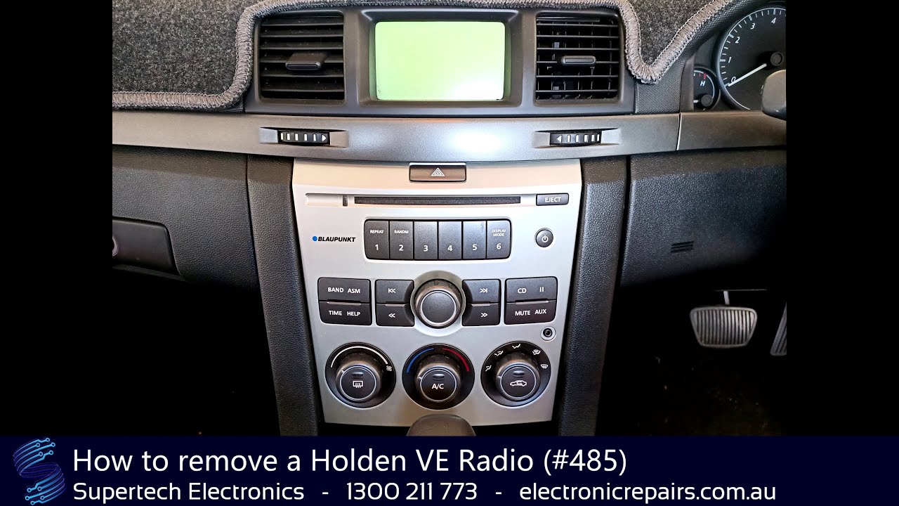 Как снять радиоприемник Holden VE (#485 (показано) #390 или #935)