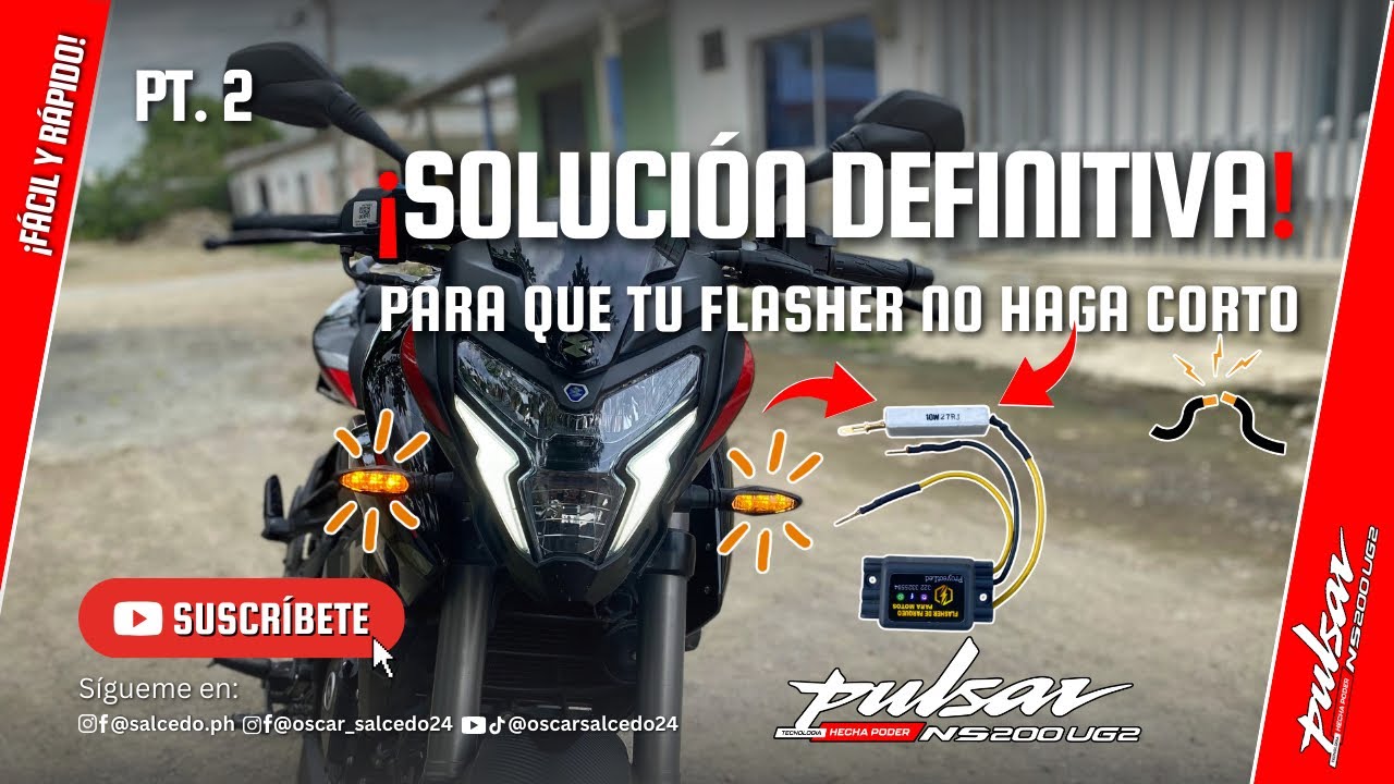 Solución definitiva flasher de parqueo/ estacionarias de tu moto pulsar NS 200 UG 2.0 🏍️🚨