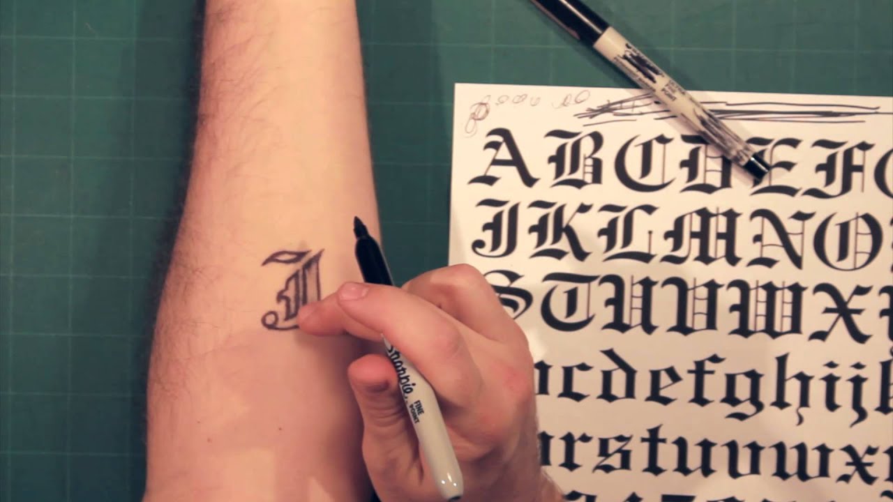 Sharpie Tattoo: Lettering and Fonts How-To