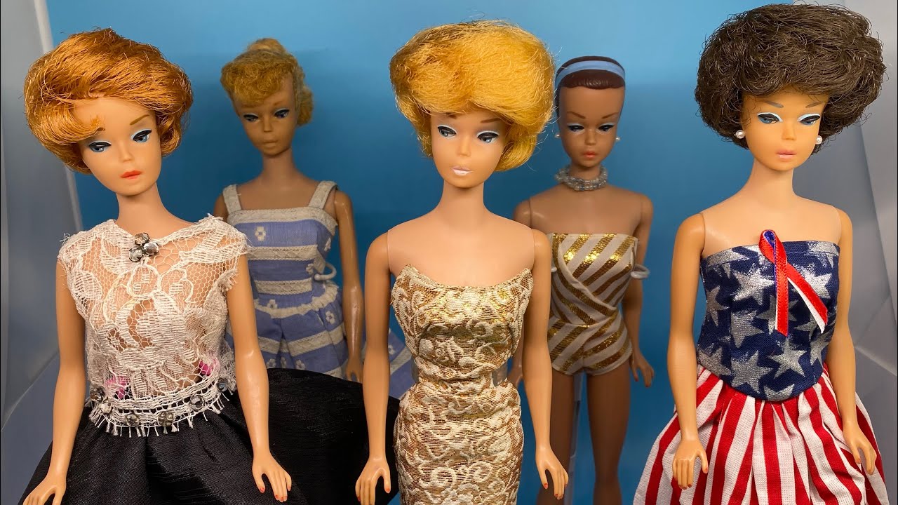 Vintage 1960s Barbie Dolls BUBBLE CUT Fashion Queen #6 PONYTAIL Mattel My Oldest Barbie Doll