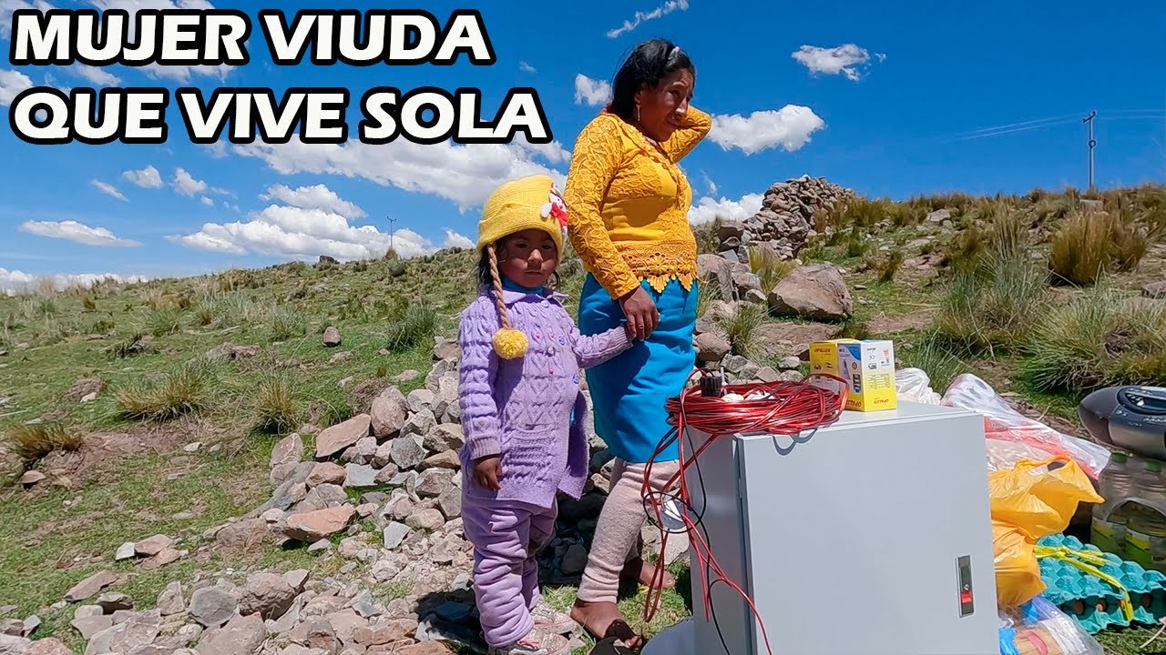 MUJER VIUDA QUE VIVE SOLA con 6 HIJOS en los Andes Peruanos - Luz Marina