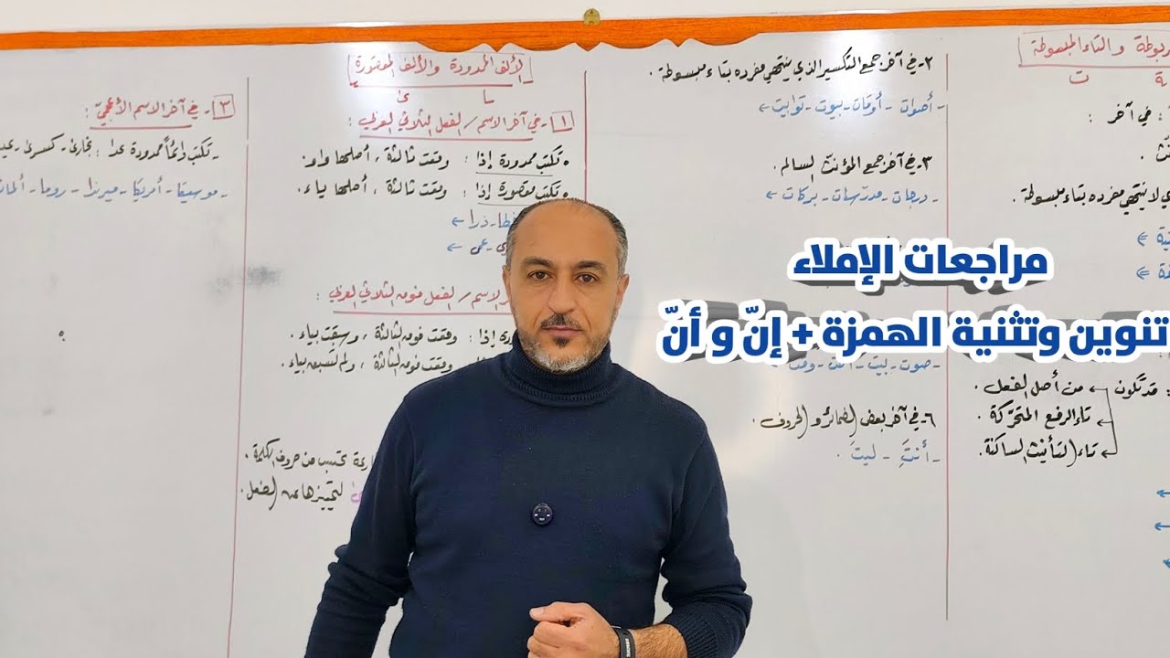 مراجعات عامة ـ الإملاء ـ تنوين وتثنية الهمزة + إنّ و أنّ