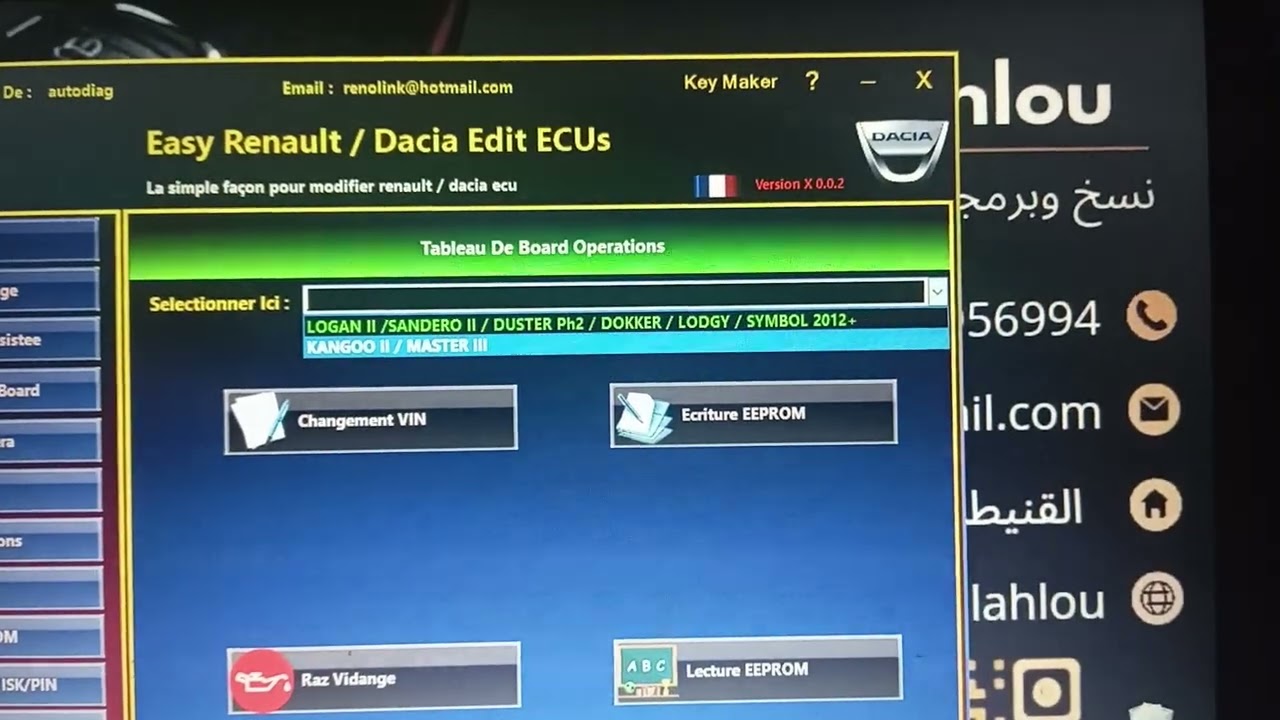 Nouveauté pour cette année26/01/03 Outil de diagnostic et de programmation avancé pour Renault,Dacia