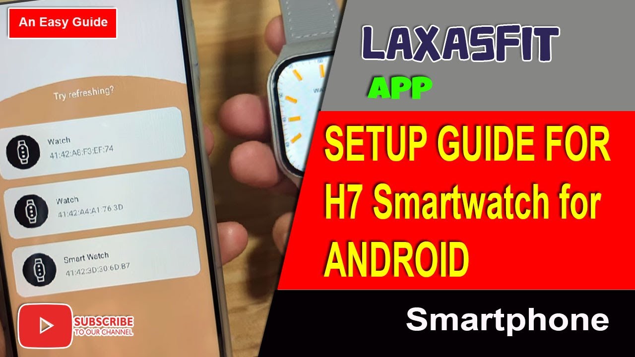 Как подключить умные часы H7 к телефону с приложением Laxasfit на Android
