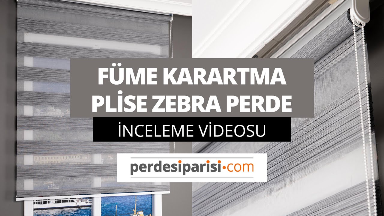 Füme Karartma Plise Zebra Perde - PerdeSiparisi.com