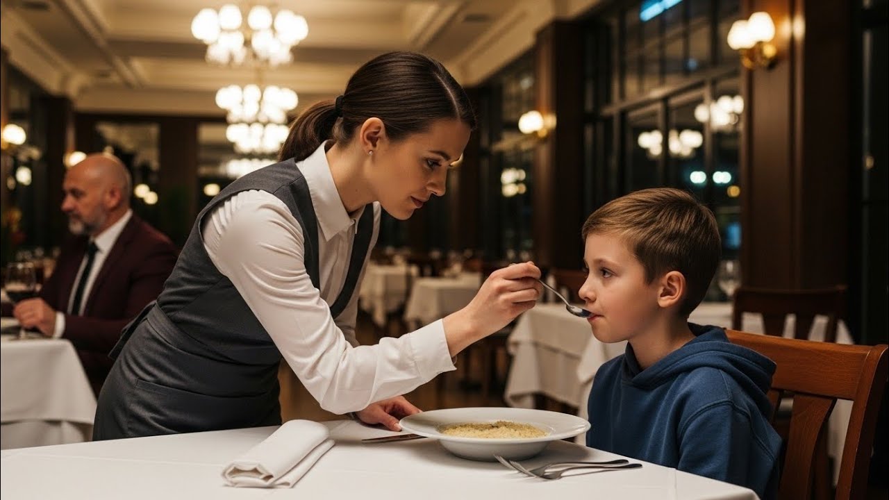 MESERA ALIMENTA A UN NIÑO CON DISCAPACIDAD… Sin Saber Que Era Hijo De Un Millonario En España