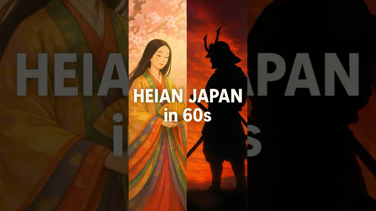 【History ⑥】The Heian Period in 60 Seconds : From Beauty to Samurai #shorts