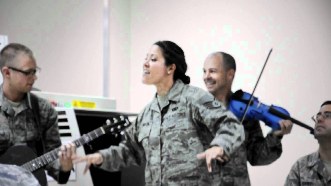 AFCENT band Sidewinder - Rolling in the Deep (Adele) second visit.AVI