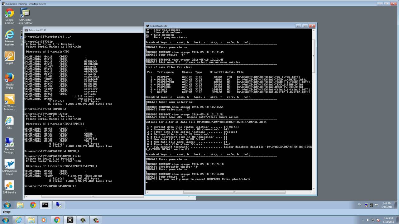 Unit4 Solution11 Performing Tablespace Administration   Creating new tablespace using BRTOOLs