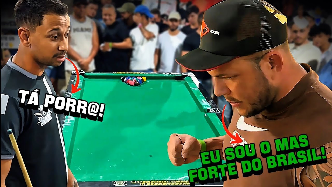 O GUGU SEM MEDO ENFRENTOU O JOGADOR MAIS FORTE DA SINUCA! BOB DE PETROLINA 🔥😱 #sinuca 