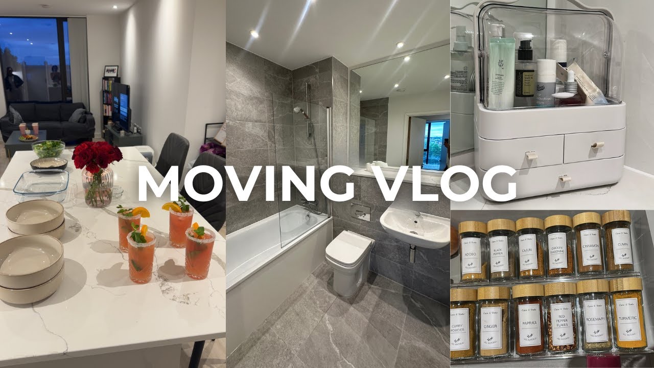 moving vlog | empty apartment tour, b&m + shein haul & home organization