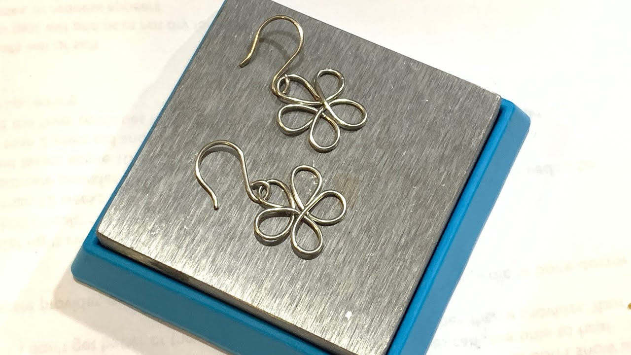 diy earrings/wire wrapped flower earrings/make simple and easy flower earrings using wire