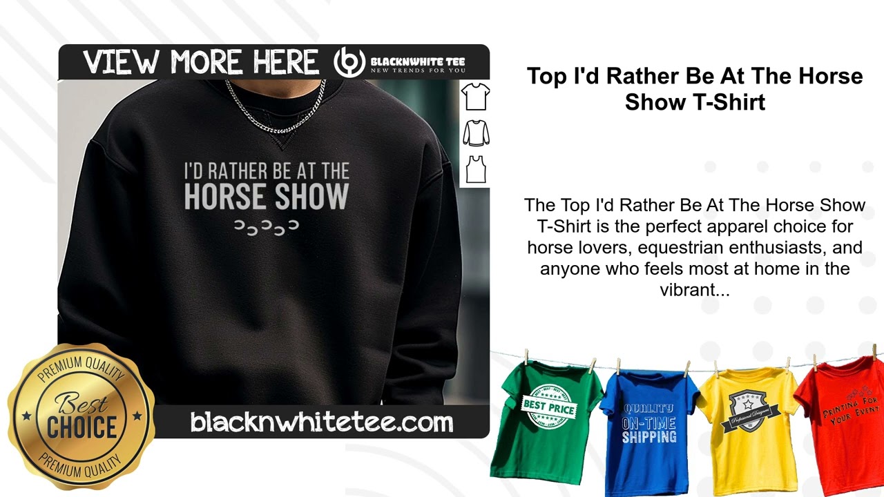Top I'd Rather Be At The Horse Show T-Shirt