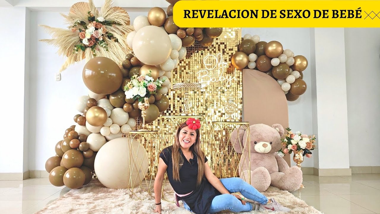 Como hacer una decoracion con globos y Shimmer Wall para Revelacion de Sexo👶🏼
