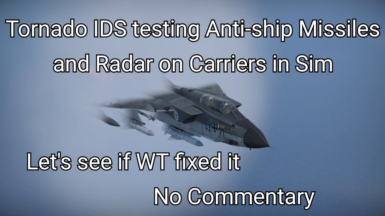 Tornado IDS in Sim testing AS.34 Kormoran on Aircraft Carriers after the fix. #warthunder #simulator