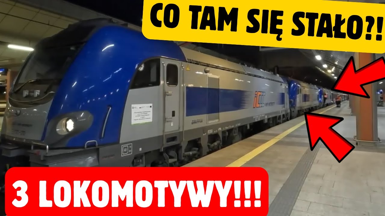 3 lokomotywy nie dały rady z pociągiem?! Kraków Główny