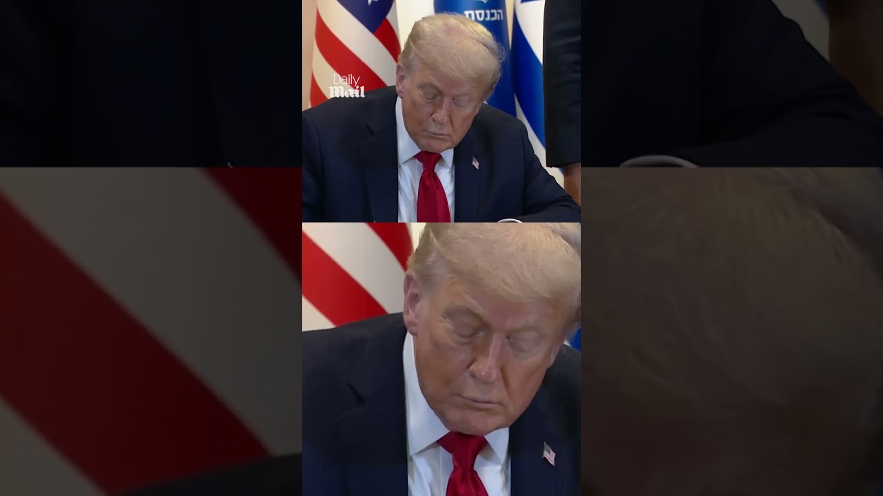Donald Trump arrives at Knesset in Israel