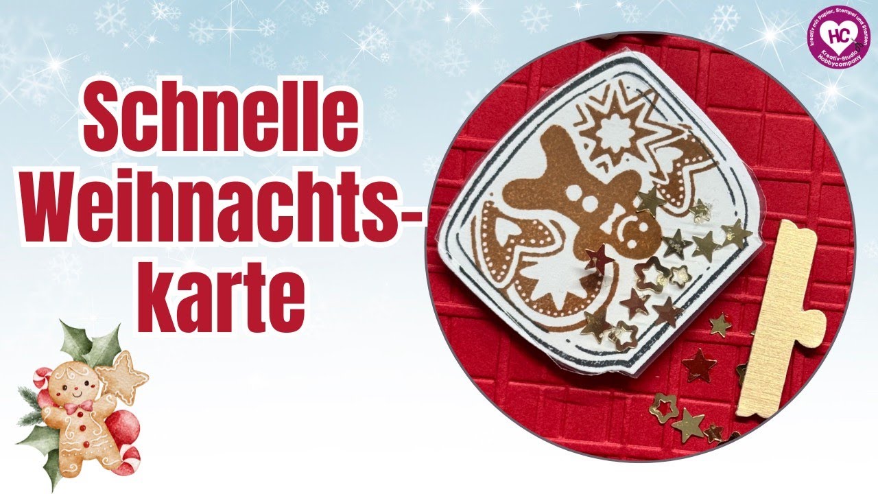 Schnelle Weihnachtskarte basteln &ndash; einfache Idee f&uuml;r deine Gr&uuml;&szlig;e