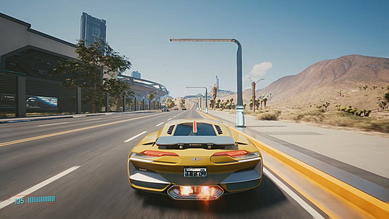 Cyberpunk 2077 Bugatti Chiron 'Caliburn' Free Roam Driving Gameplay! Night City Exploration RTX 3090