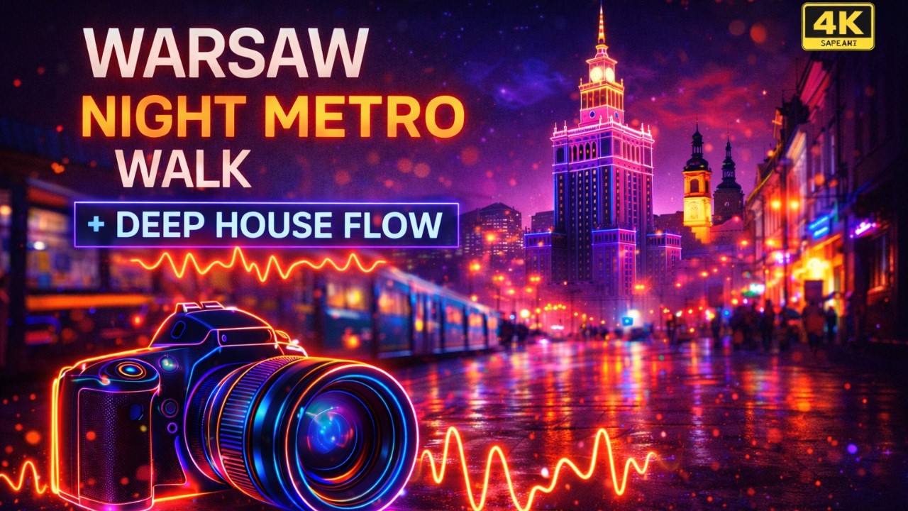 Ночная прогулка по Варшавскому метро &mdash; Urban Deep House City Flow | Real Street Vibes 4K