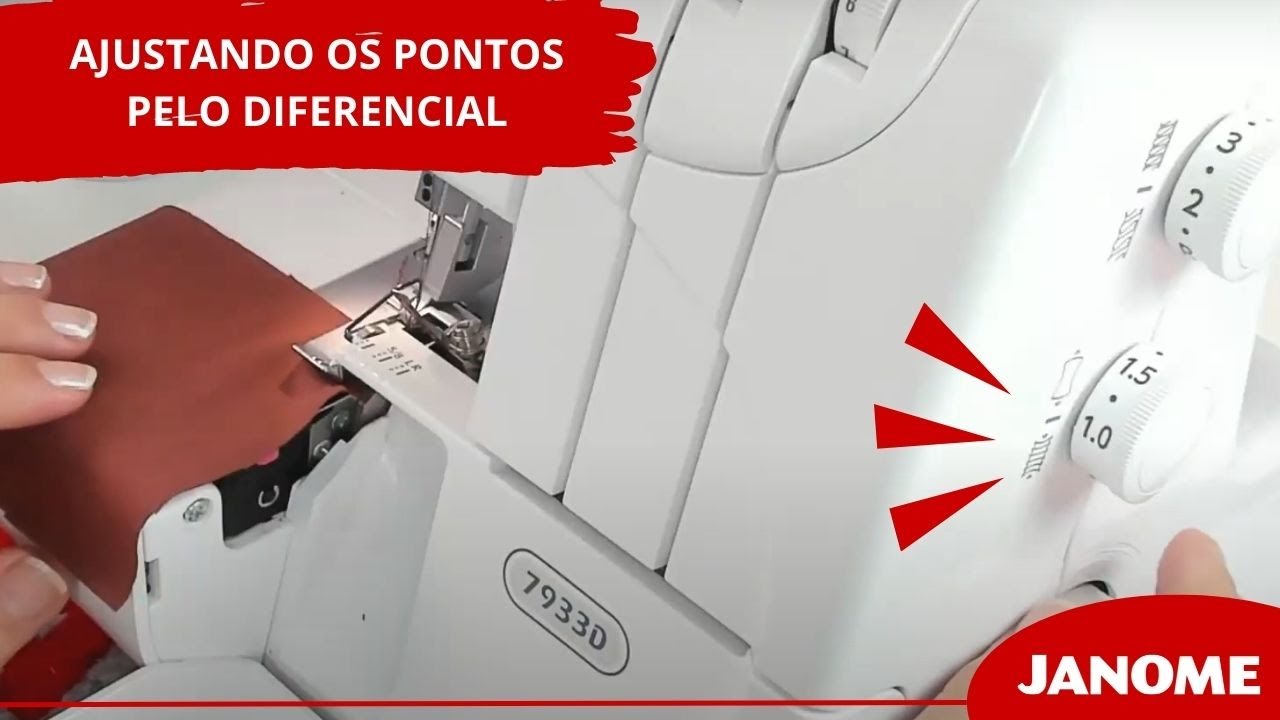 Ajuste do diferencial máquina overlock e ultralock Janome