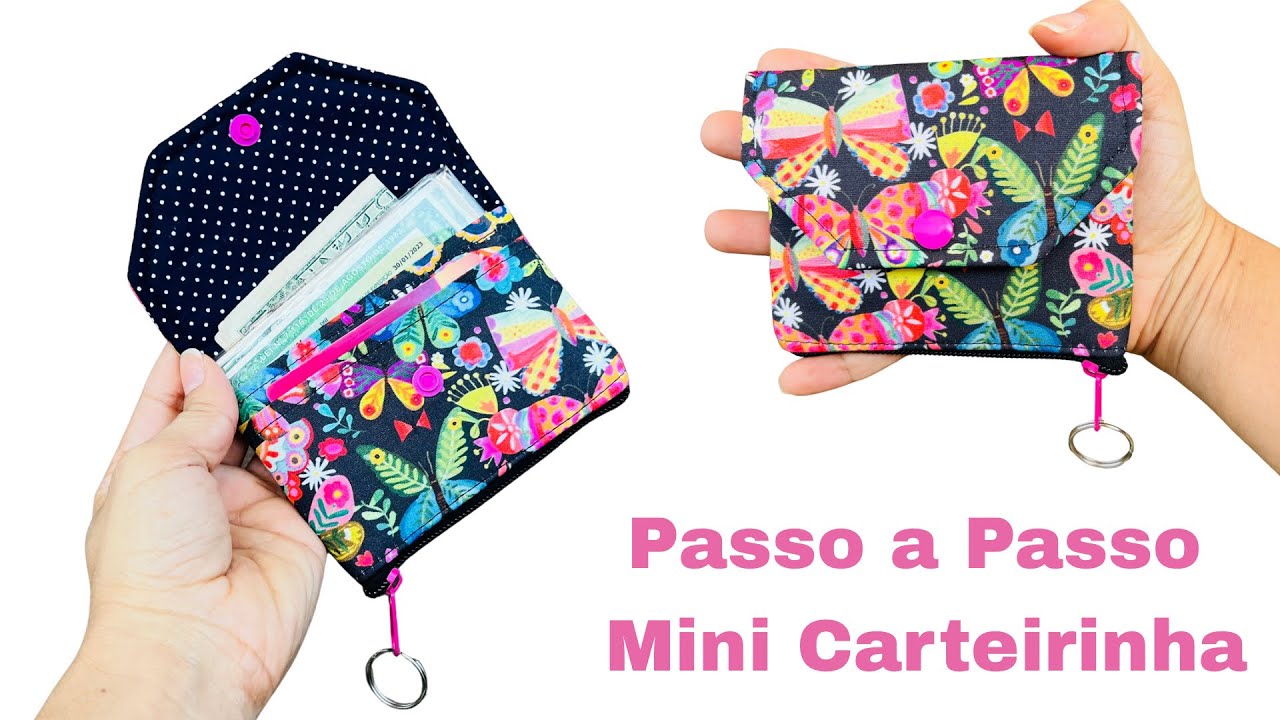 Tutorial Passo a Passo Mini Carteira Chaveiro