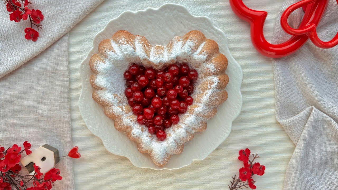 Yogurt vanilla cake easy recipe that tastes amazing. Heart shape dessert, best for Valentine’s Day