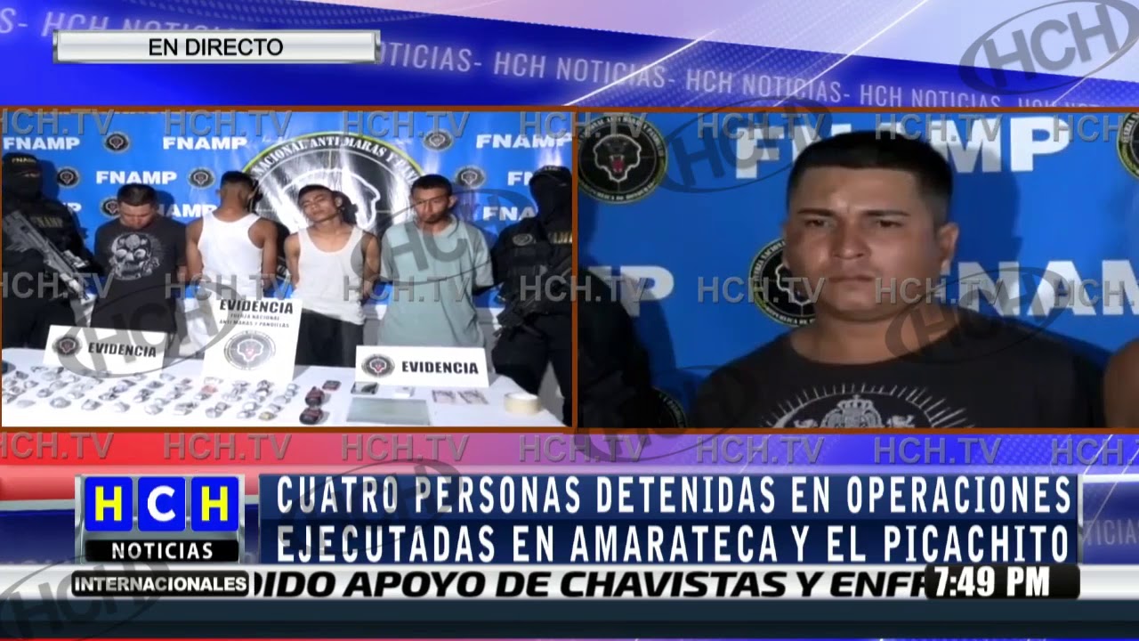 FNAMP captura a cuatro personas en el sector de Amarateca