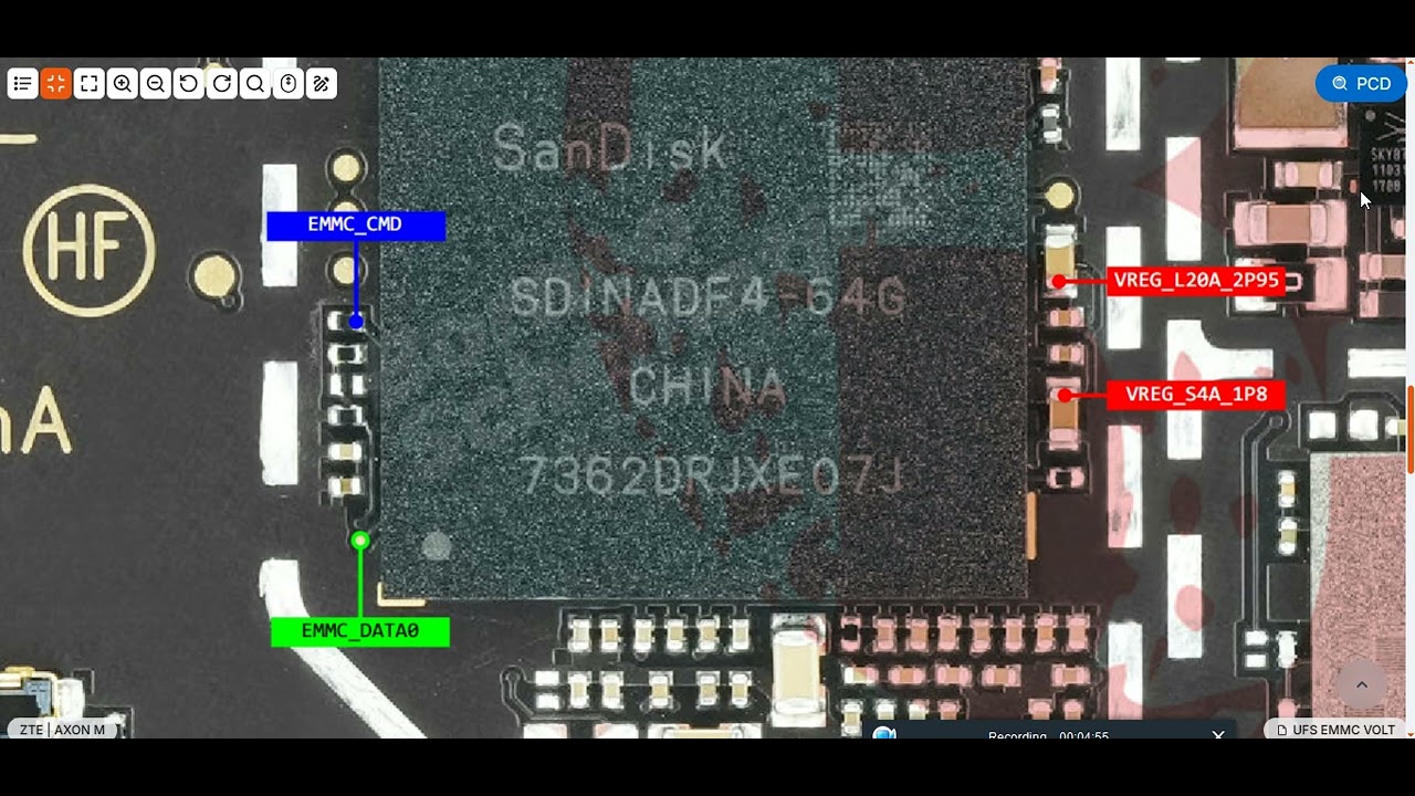 ZTE AXON M ISP Pinout Test Point Dead Boot Repair Solution EMMC ISP Pinout Dead Fix UFI EasyJTAG