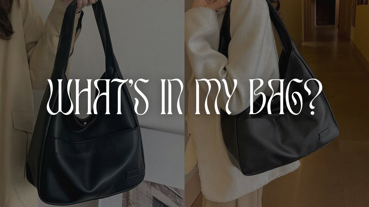 whats in bag? 2024: winter leather tote bag aesthetic edition | LIFE IN NYC