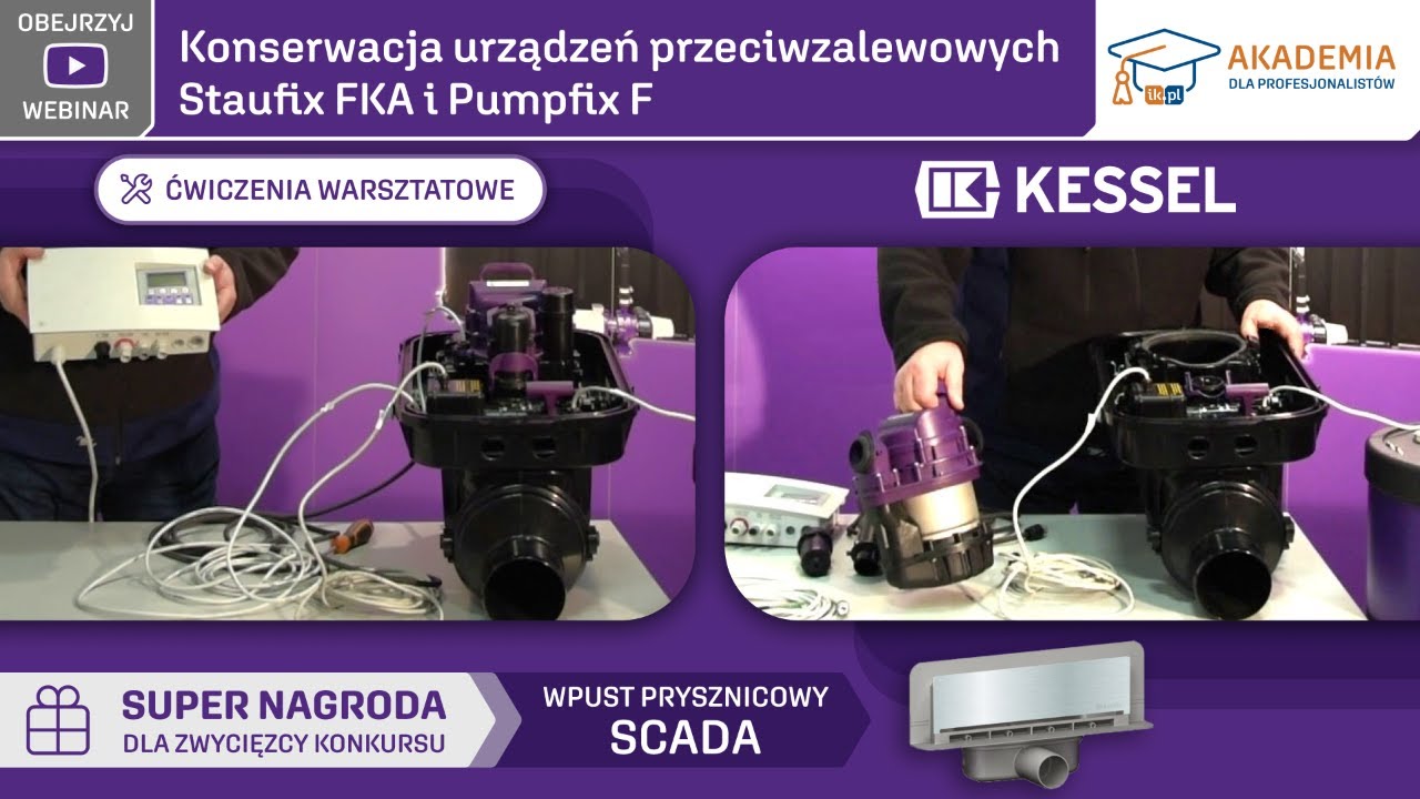 Konserwacja urządzeń przeciwzalewowych Staufix FKA i Pumpfix F - ćwiczenia warsztatowe Kessel