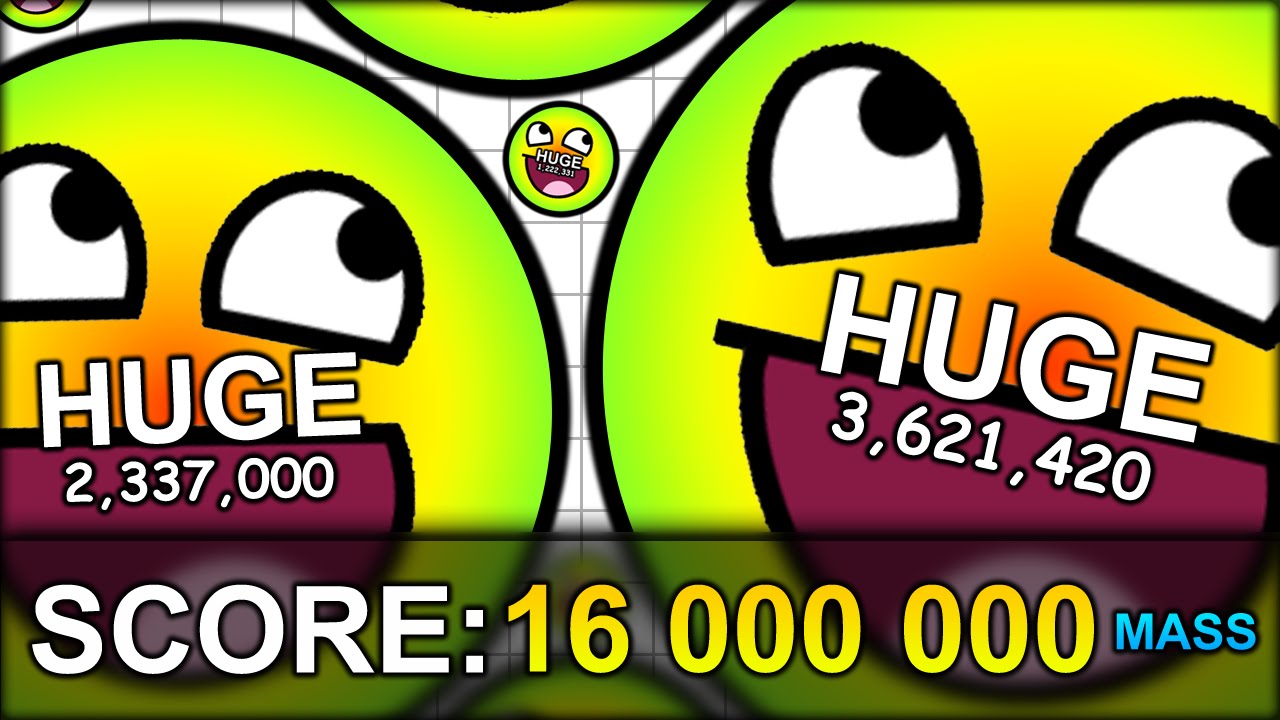 WORLD RECORD 16,000,000 MASS HUGE CELL (16 MILLION!) THE BIGGEST CELL EVER! (AGAR.IO #45)
