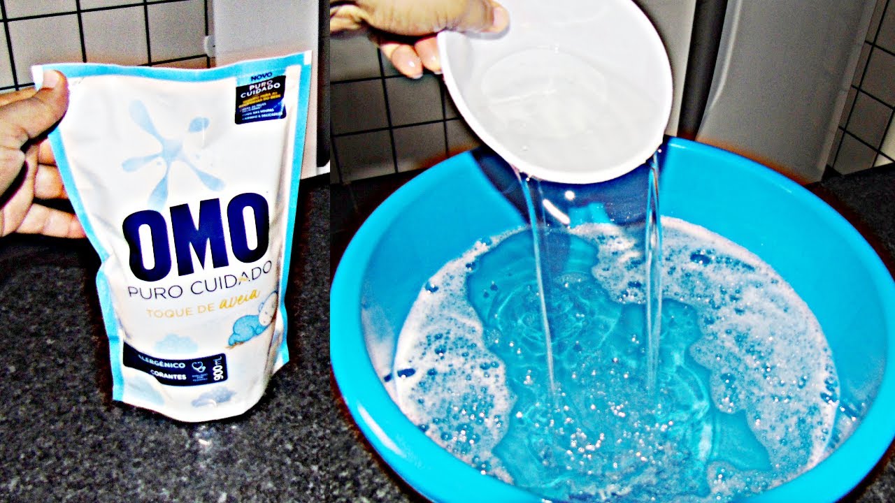 COMO FAZER OMO PURO CUIDADO LÍQUIDO À FRIO SUPER FÁCIL E ECONOMICO/ RENDE 6,500ML