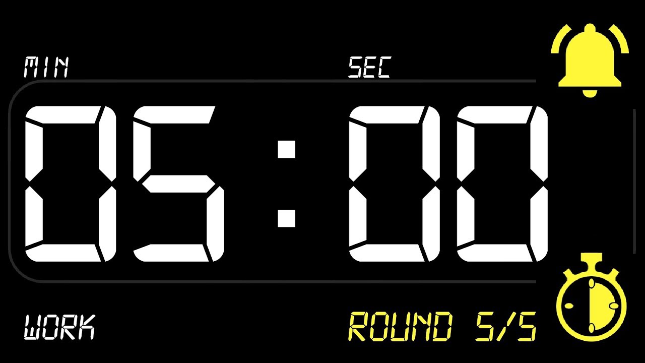 ⏰ INTERVAL [5x2] Timer 5 Minutes WORK / 2 Minutes REST ((BEEP)) 🔔 - Countdown with Alarm