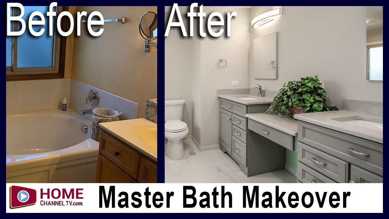 Master Bathroom Remodel | Grey Cabinetry | Before & After Makeover