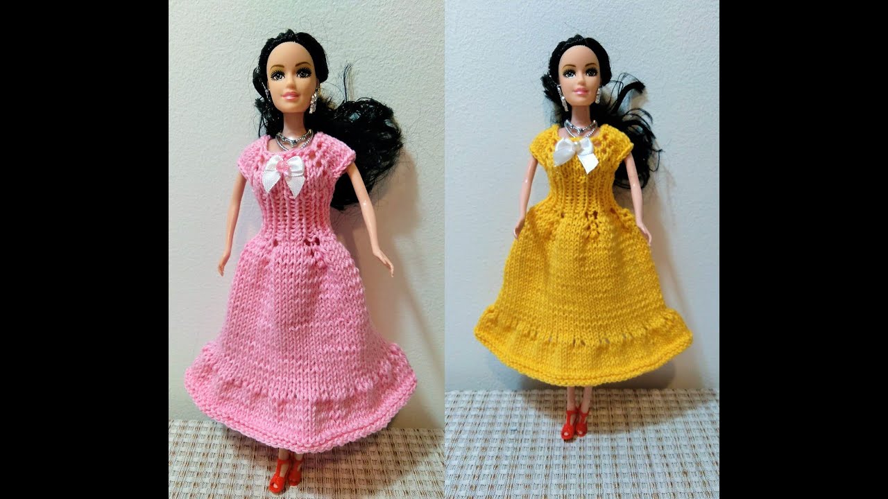 Vestido Em Tricô Para Boneca Barbie