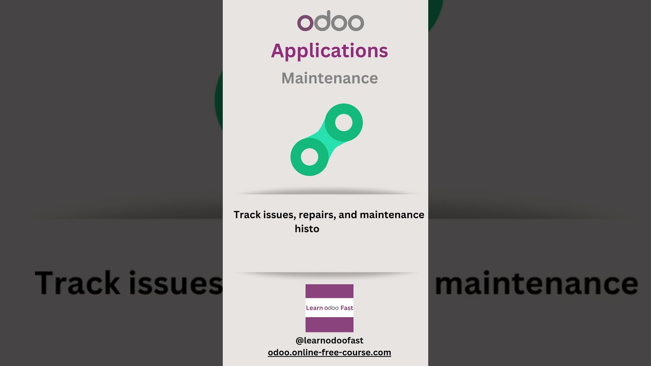 Odoo Applications - Maintenance