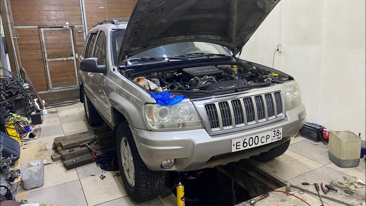 Jeep grand Cherokee V8 4.7 заменил грм и бабахнул глушитель